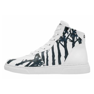 Sneaker DOGO "Ace Boots Cuddling Season Damen High Sneaker, Ace Boots Cuddling", Damen, Gr. 36, Normalschaft, weiß, Lederimitat, Schuhe Sneaker, Handgefertigt