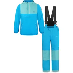 Normani, Damen, Skihosen, Kinder WinterSet Thermohose und Windbreaker (110), Türkis
