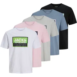 JCOLOGAN SUMMER PRINT TEE CREW 5PK MP Herren T-Shirt