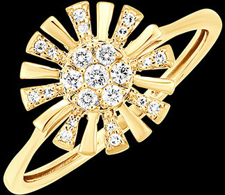 Edenly Ring FraÃ®cheur - Solar - 18 Karat Gelbgold und Diamanten