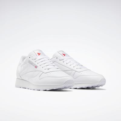 Sneaker REEBOK CLASSIC "CLASSIC LEATHER", Damen, Gr. 42,5, weiß, Leder, Schuhe Sneaker, zeitloser Heritage-Running-Style mit modernisiertem Komfort & Traktion, Topseller