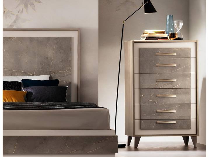 Xlmoebel Hochkommode Designer Kommode aus edlem Holz im luxuriösen Stil (Einzelmöbel, 1 St., Designer Kommode), Made in Europa