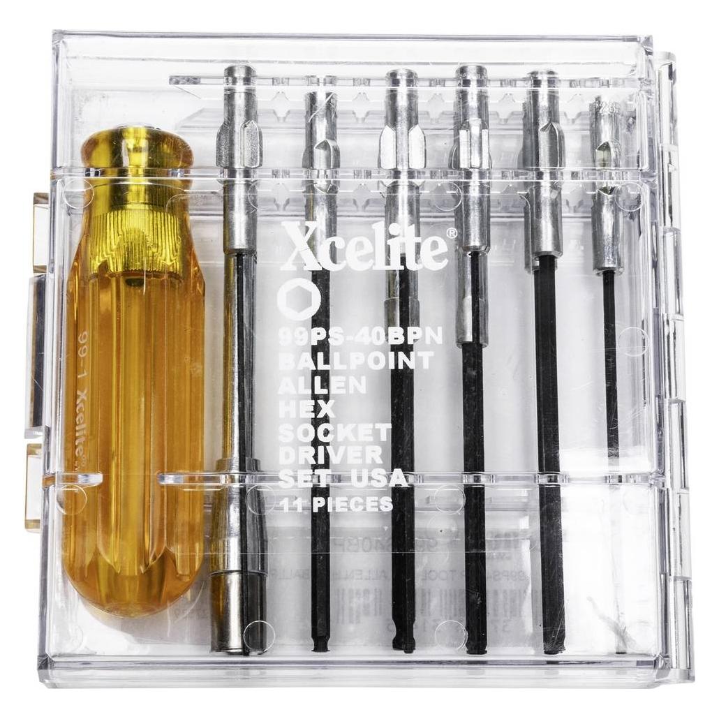 Weller Erem Weller Xcelite Ball End Hexagon Interchangeable Screwdriver Set, 11-Piece (Innensechskant) (99PS40BPN)