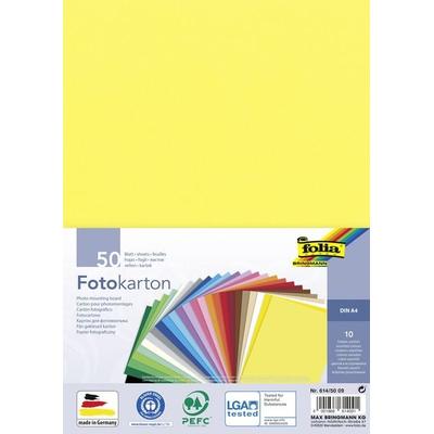 Folia Fotokarton 300g/m² DIN A4, 50 Blatt, 10 Farben sortiert