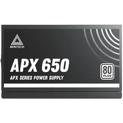 Montech FUENTE DE ALIMENTACION ATX 650W APX650 (650 W), PC Netzteil, Schwarz