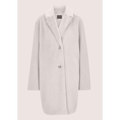 Langmantel MADELEINE "Webpelzmantel Kunstpelzmantel mit Reverskragen", Damen, Gr. 34, beige, Obermaterial: 100% Polyester PES., Modern, normal, Mäntel, Softer Webpelzmantel