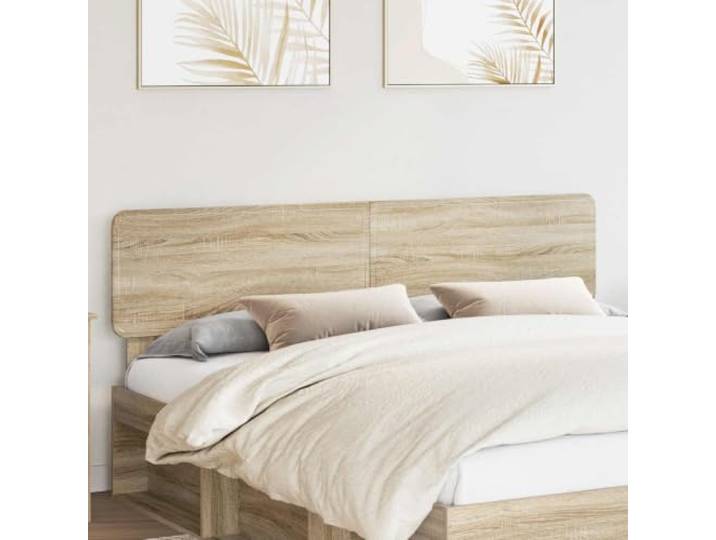 RJPLMFV Kopfteil Sonoma-Eiche aus Holz Modernes Design, einfache Montage, einfache Pflege, bequeme Rückenunterstützung