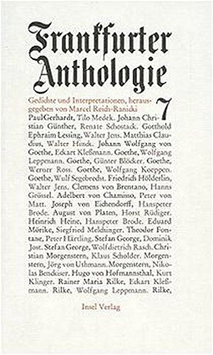 Marcel Reich-Ranicki - Frankfurter Anthologie. Gedichte und Interpretationen: Frankfurter Anthologie, Bd.7 - Preis vom 30.09.2026 09:01:18 h