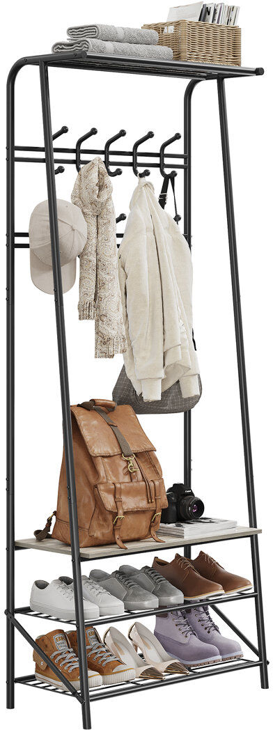 Borough Wharf Iron Freestanding 10 - Hook Grey 180cm H X 64cm W X 29cm D