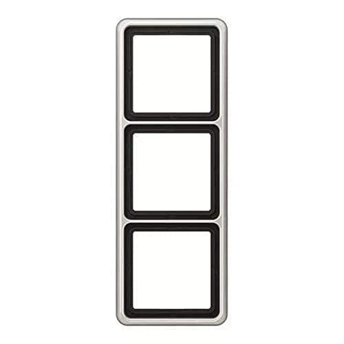 Jung CD 583 PT 3-voudig inbouwdoos, aluminium geanodiseerd, platina