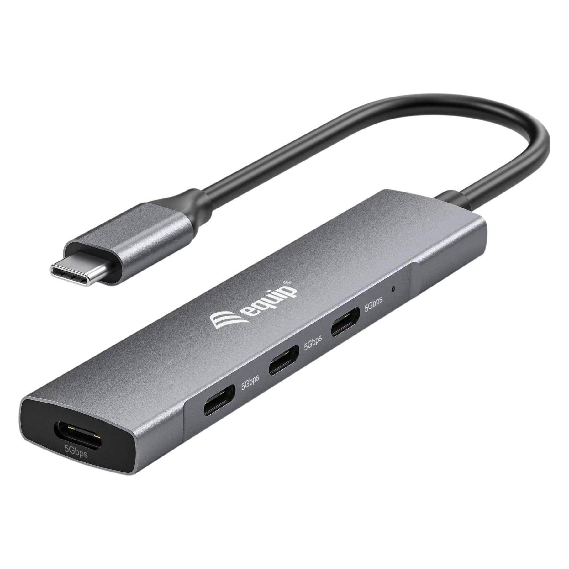 NGS Station D'Accueil Portable USB-C 3.0 Wonder Dock Supra (Gris) (USB-C, 4 Ports) (NGS-HUB-0140)