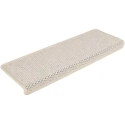 vidaXL Treppenmatten Selbstklebend Sisal-Optik 15 Stk. 65x21x4cm Creme