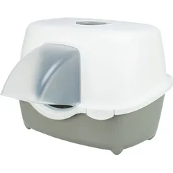 Outdoor Katzentoilette Davio Top, mit Haube, 56 × 39 × 39 cm, salbei/weiß