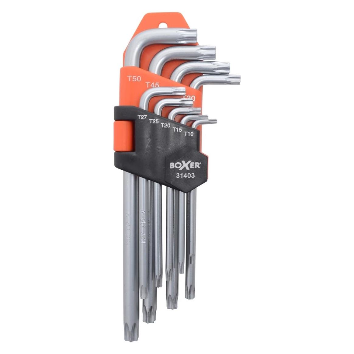 Boxer TORX-Schlüsselsatz 9-teilig Chrom-Vanadium (31403)