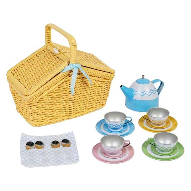 Bigjigs Picknick-Set im Korb, 18-tlg. (BJ37026)