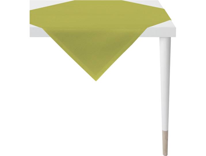 Mitteldecke APELT 3900 Uni / OUTDOOR, Sommerdeko, Sommer , grün (hellgrün), B:85cm L:85cm, Polyacryl, Tischdecken, Mitteldecke, mit Fleckschutz