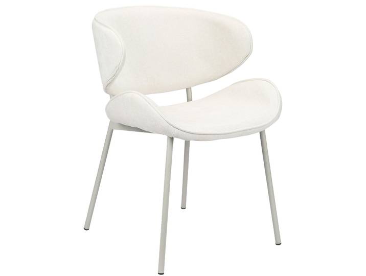 Selsey Pretically – Polsterstuhl mit pflegeleichter Chenille, Creme