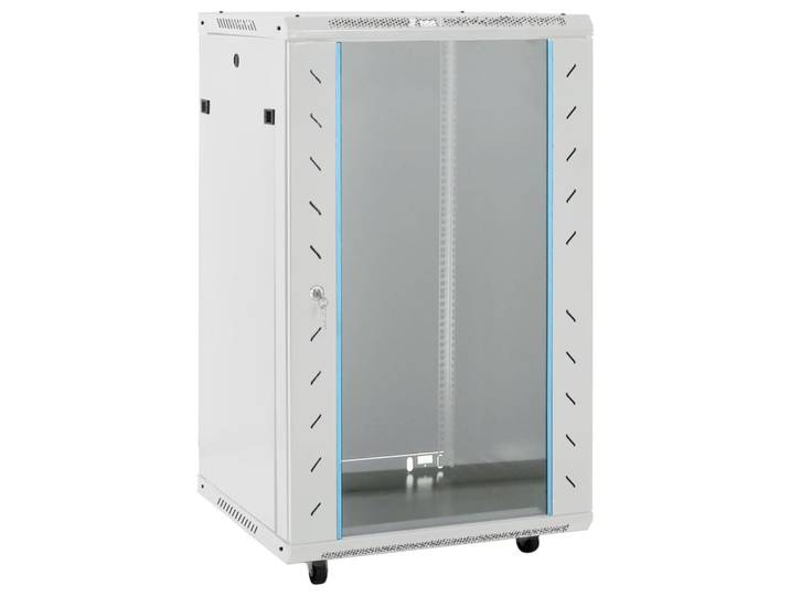 vidaXL 18U Netzwerkschrank 19 IP20 Grau 60x60x100 cm
