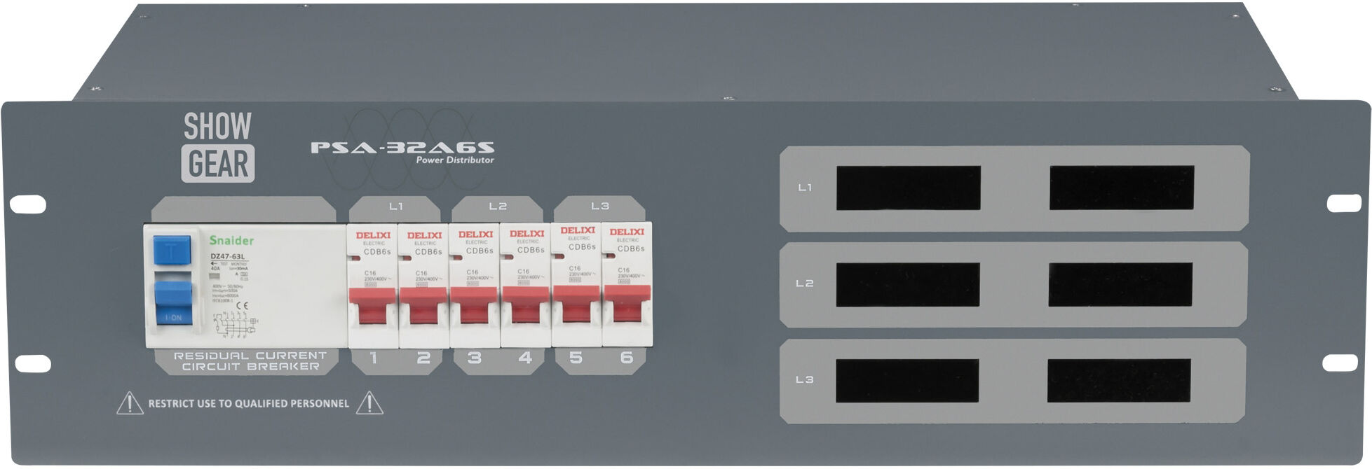 Showgear Psa-32a6s 6x Mcb - Schuko-Ausgang