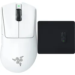 Razer DeathAdder V3 Pro + Gigantus V2 L / Herní bezdrátová myš + podložka pod myš / SET (Kabellos), Maus, Mehrfarbig