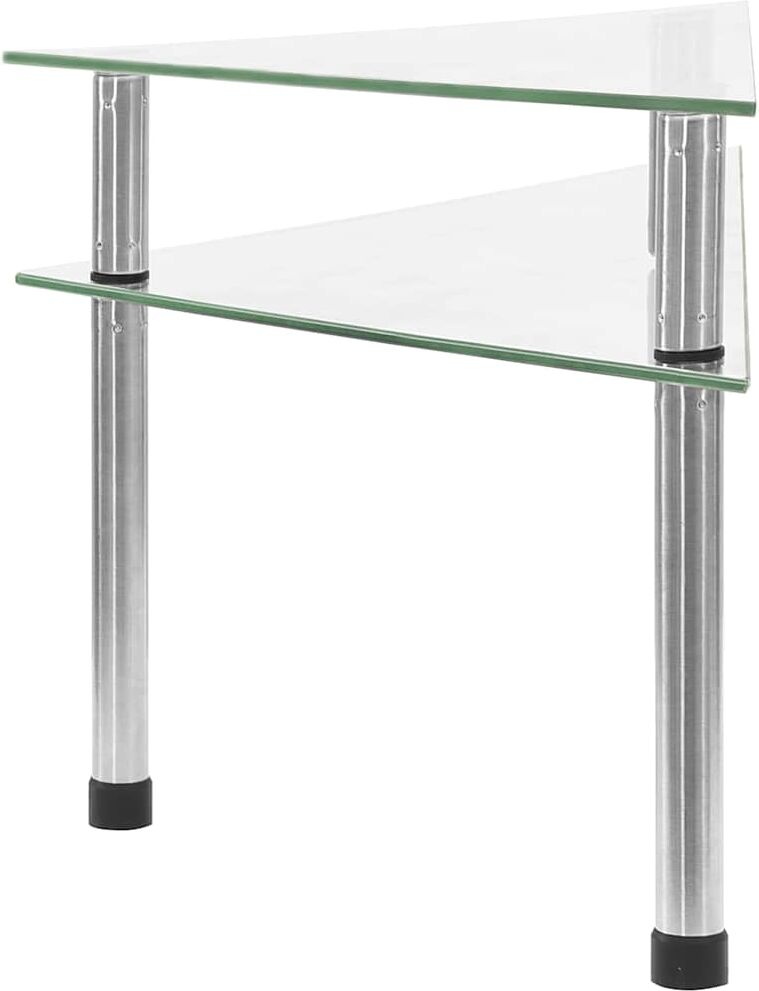 vidaXL Étagère de cuisine Transparent 49,5x35x19 cm Verre trempé