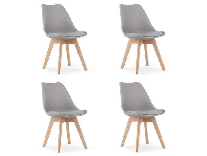 Chaise MARK Grise x 4