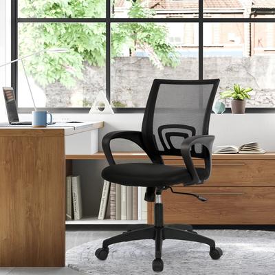Furniture of America Sal Black Ergonomic Mesh Tilt Rocking Office Desk Chair