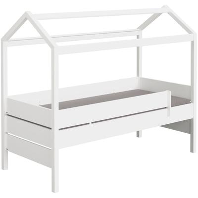 Hausbett PAIDI "TINY HOUSE", weiß (kreideweiß), B:100cm H:175cm L:210cm, Betten, mit Rausfallschutz, individuell gestaltbar, hochwertig verarbeitet