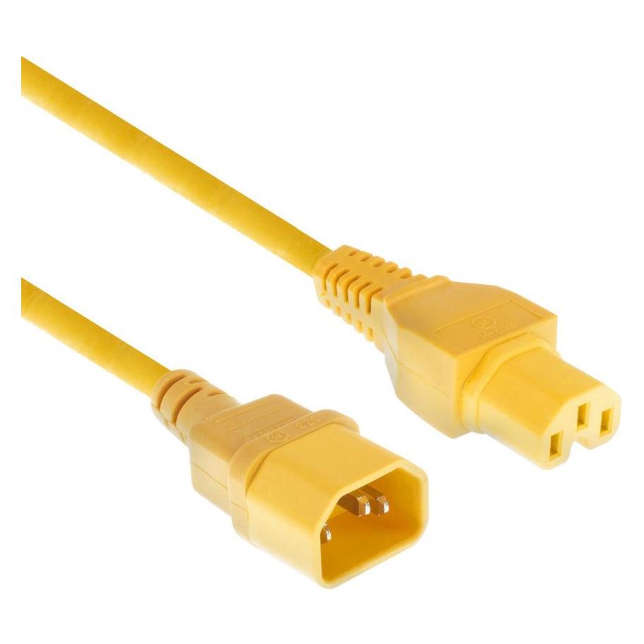 ACT Powercord C14 - C15 yellow 2 m (2 m, CEE 7/16, CEE 7/17, CEE 7/3, CEE 7/4, CEE 7/5, CEE 7/6, CEE 7/7) (AK5311)