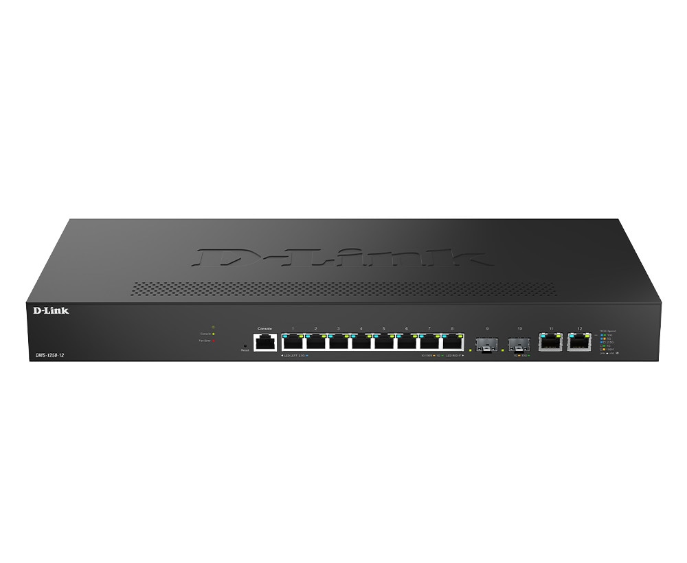 D-Link DMS-1250-12/E Smart Managed 12-Port-Multi-Gigabit-Switch