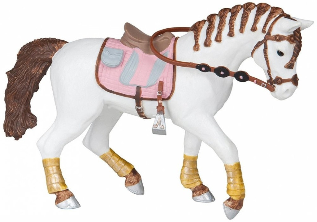 Papo paard met gevlochten manen, 140 gram