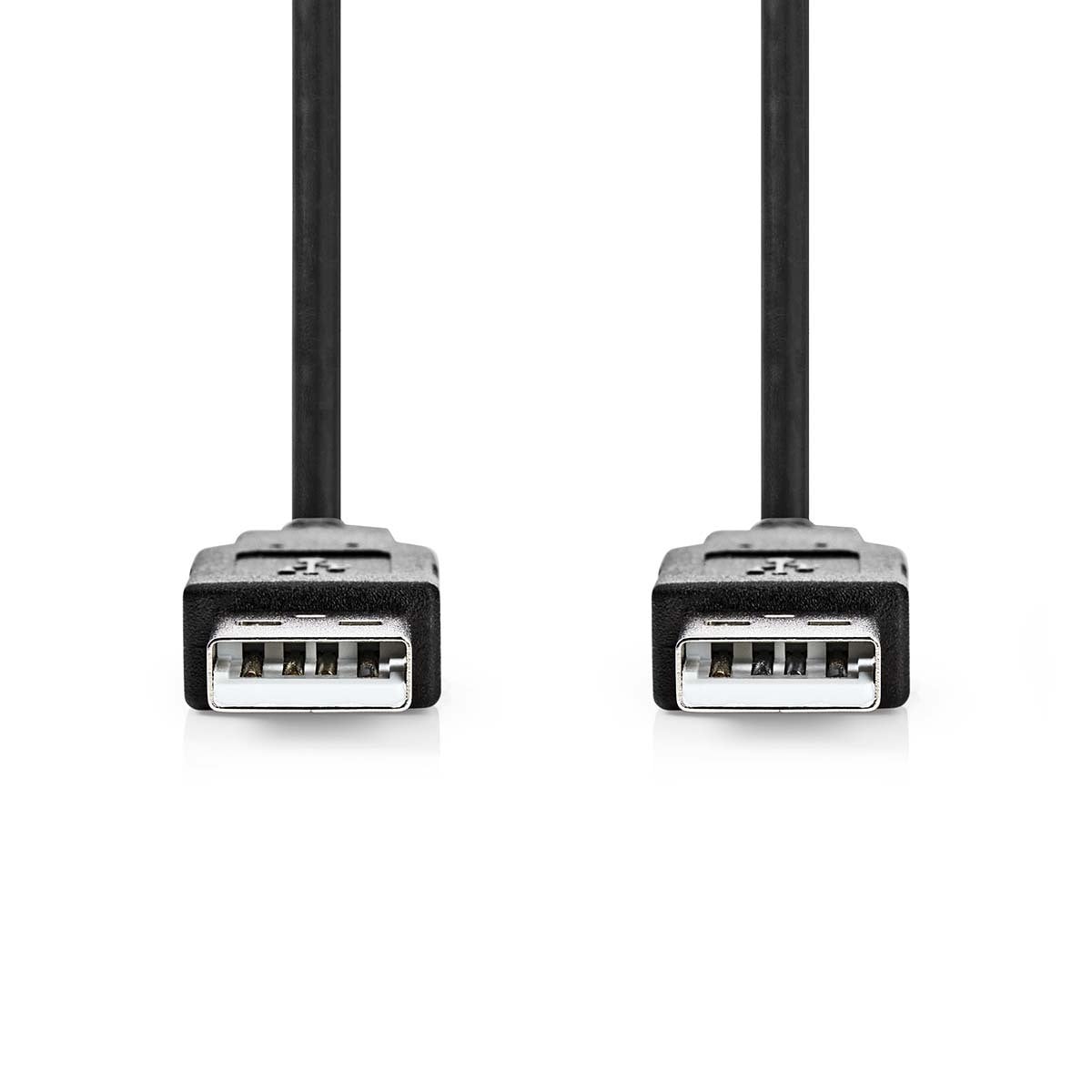 Nedis USB 2.0 Kabel, USB A naar USB A, 2 meter, zwart