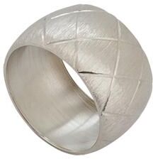 Saro Lifestyle Metal Napkin Rings With Harlequin Design (Set of 4)