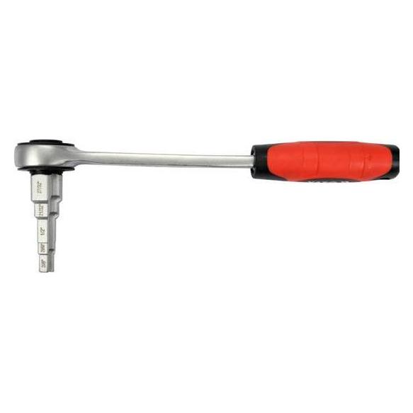 Yato YT-03314, Heizkörper-Stufen-Spud-Ventil Sechskantschlüssel Ratschenschlüssel 5 Stufen, 1/2 Zoll (1/2") (YT-03314)
