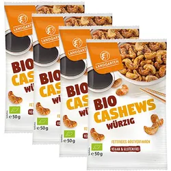 4er-Pack Landgarten Bio Cashews - würzig