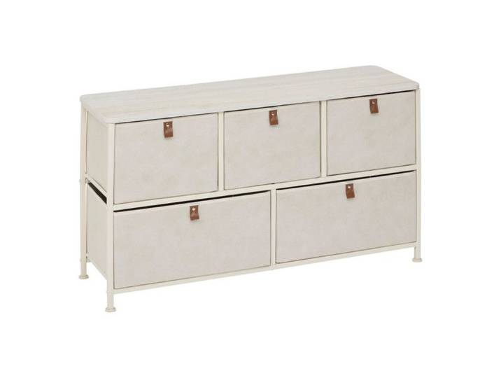 Commode basse 5 tiroirs Tissa beige 5five