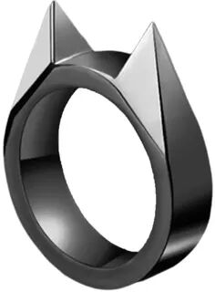 Smart Shopping Spot Cats Ear Self Defense Ring Durable Metal Survival & Safety Ring black
