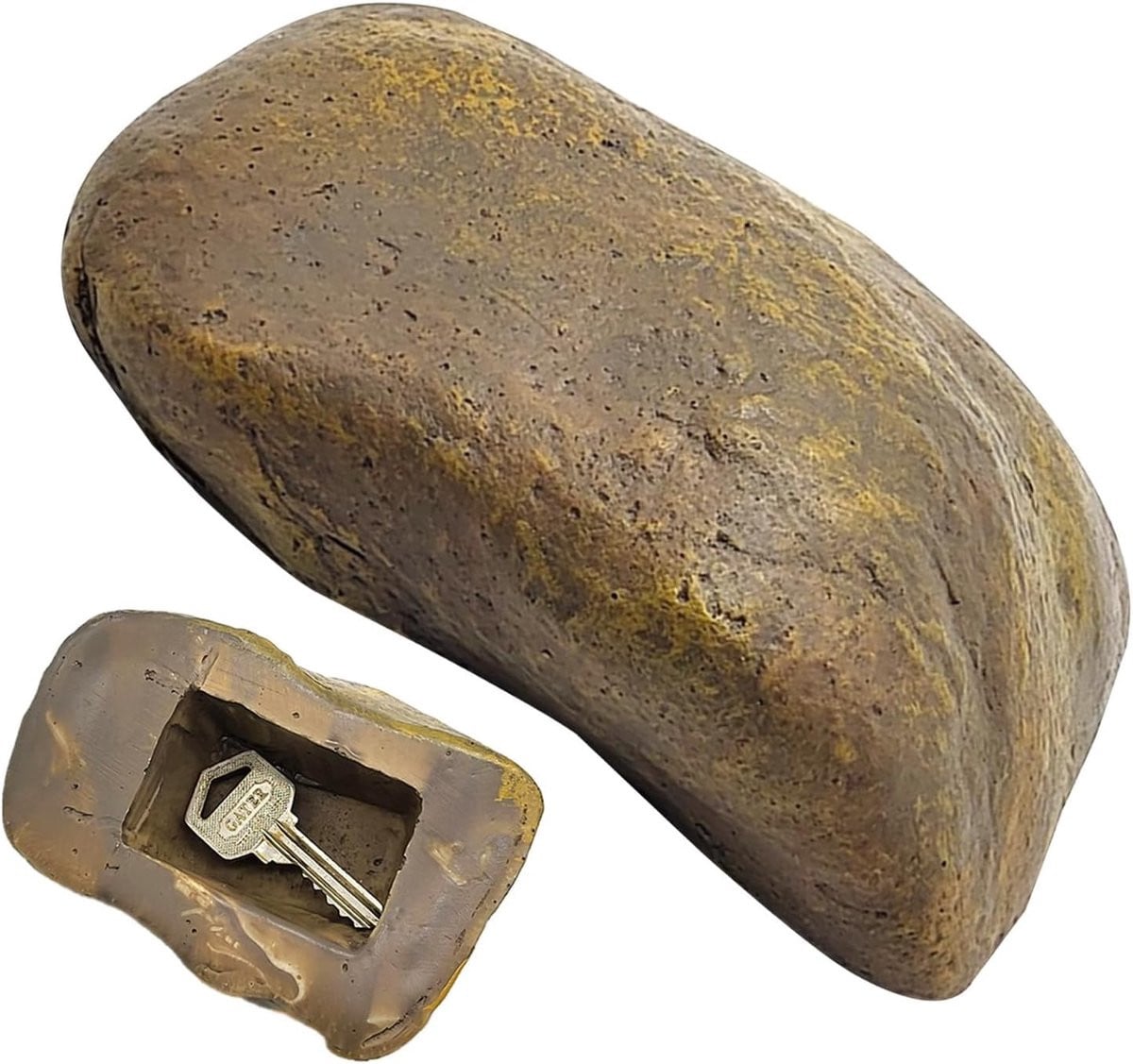 Valse Sleutelsteen Steen Opbergbox Meerkleurig - 8.9 cm