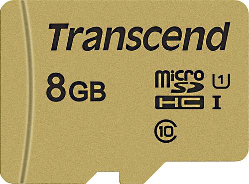 Transcend Premium 500S microSDHC-Karte 8 GB Class 10, UHS-I, UHS-Class 1 inkl. SD-Adapter