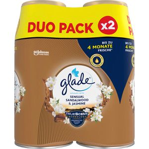 glade Raumduft by brise, automatic spray, 2x 269 ml, Nachfüller, Duo Pack, Sensual Sandalwood & Jasmine