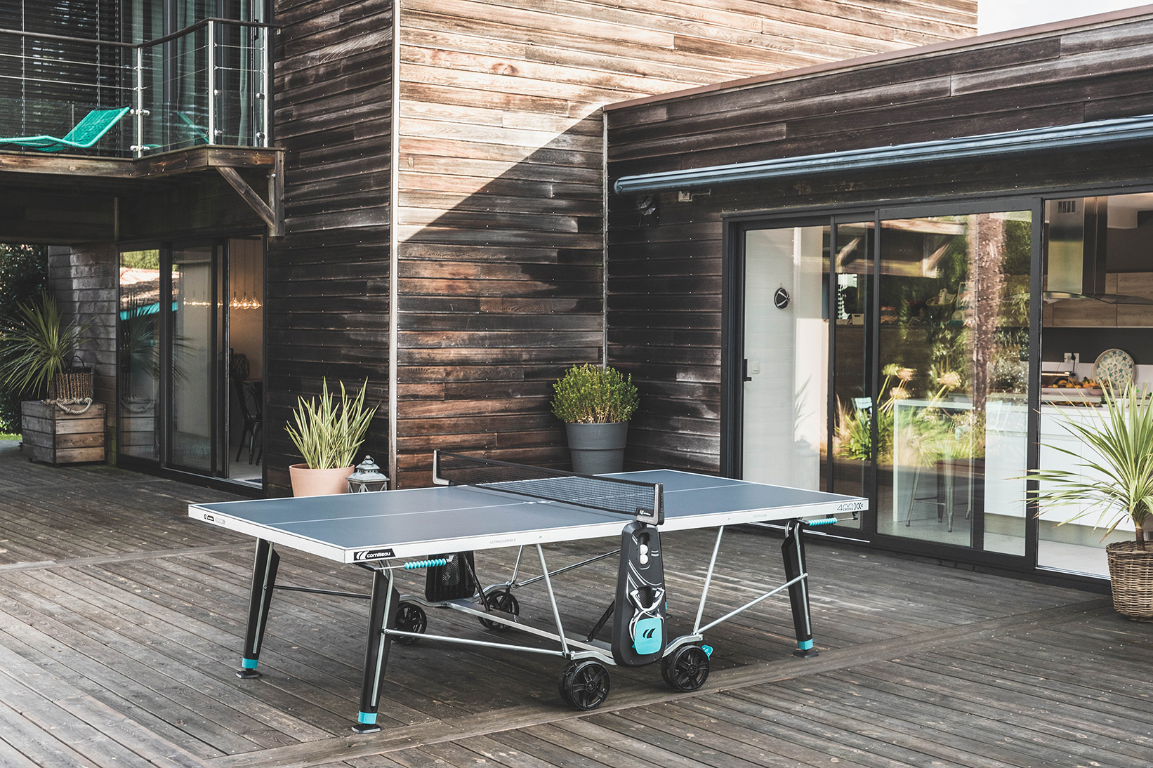 CORNILLAU 400X - Outdoor Tischtennisplatte - BLAU