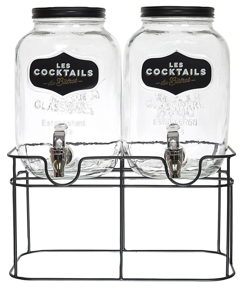 The Home Deco Factory Dubbele drankdispenser voor bistro's 2 x 4 liter