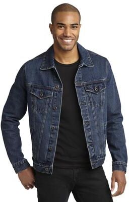 Port Authority J7620 Denim Jacket in Blue size 3XL