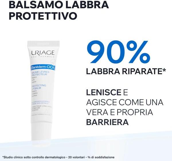 Uriage Bariéderm Cica-Levres Balsamo Riparatore e Protettivo 15 ml Per Labbra Secche e Screpolate