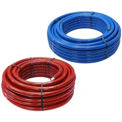 16x2mm vorisoliertes Aluminium-Mehrschicht-Verbundrohr mit DVGW und SKZ Zulassung (Ausführung: 50 m - 6 mm isoliert. blau)