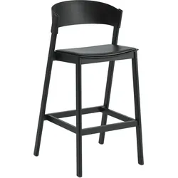Cover Barhocker 75 cm schwarz mit gepolstertem Sitz
