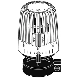 Heimeier Thermostat-Kopf 9800-24.500 mit Direktanschluss, für Danfoss RAV, weiß