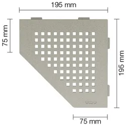 Schlüter Systems SHELF-E-S2 Wand-Ablagesystem Square Aluminium TSSG - strukturbeschichtet steingrau Höhe: 195 mm Breite: 195 mm