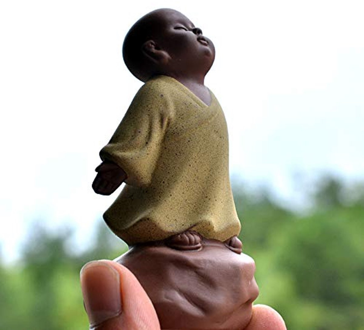 Creatief Keramisch Boeddha Standbeeld - Klein Ornament voor Thee Accessoires
