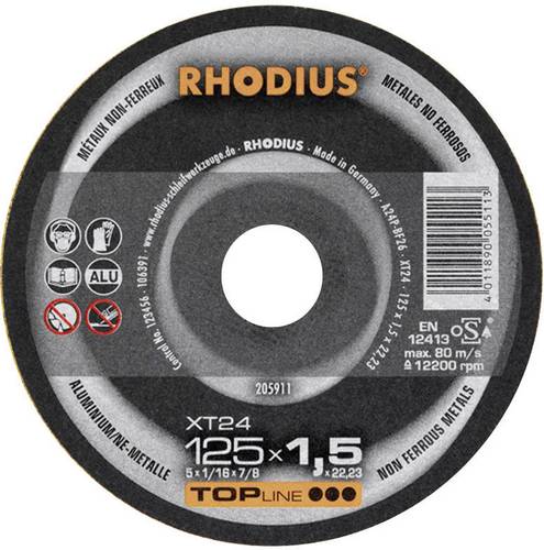 Rhodius XT 24 205911 Trennscheibe gerade 125 mm 1 St. Aluminium, NE-Metalle